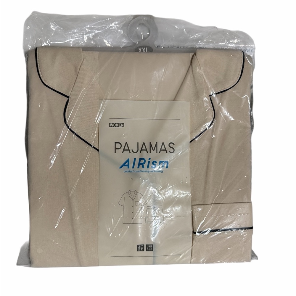Uniqlo AIRism Beige Pajama Set